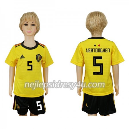 Fotbalový Dres Belgie Vertonghen 5 Dětské Venkovní MS 2018